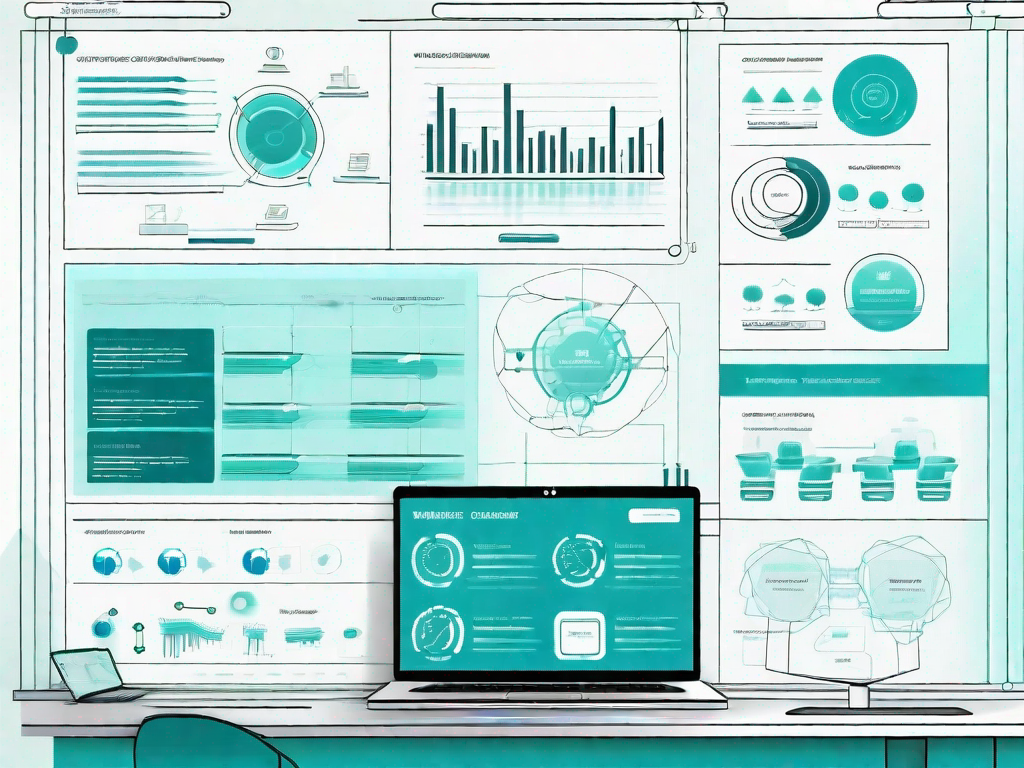 A computer screen displaying a webinar interface with various use case diagrams and models integrated into the design