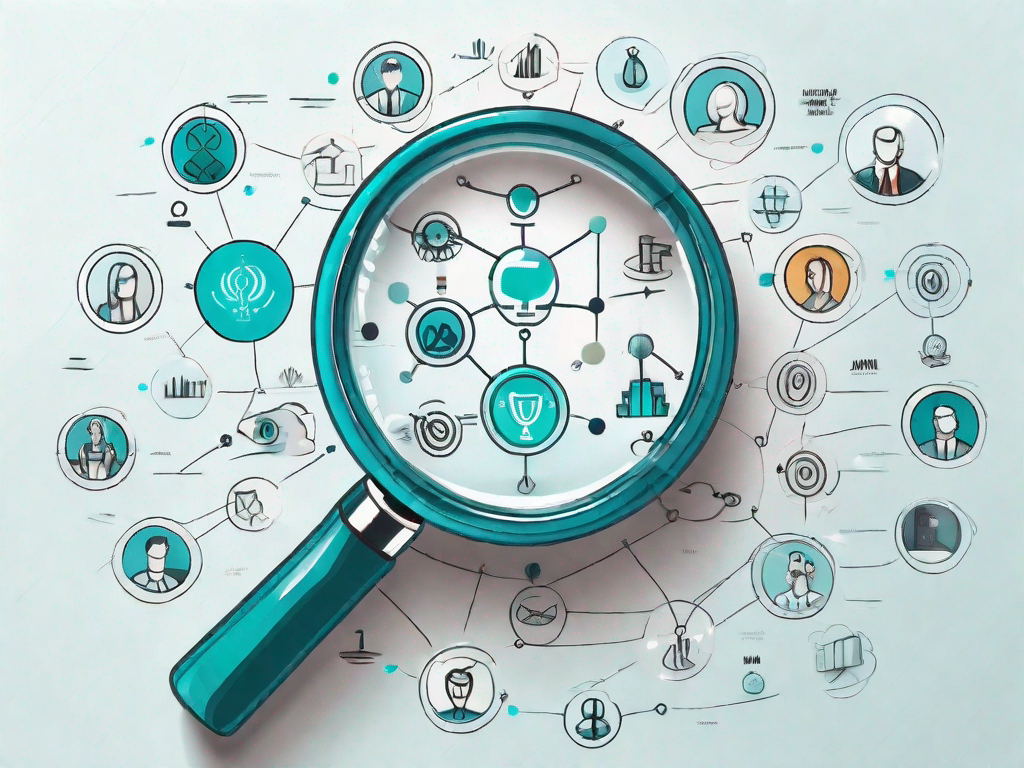 A magnifying glass focusing on a swot (strengths