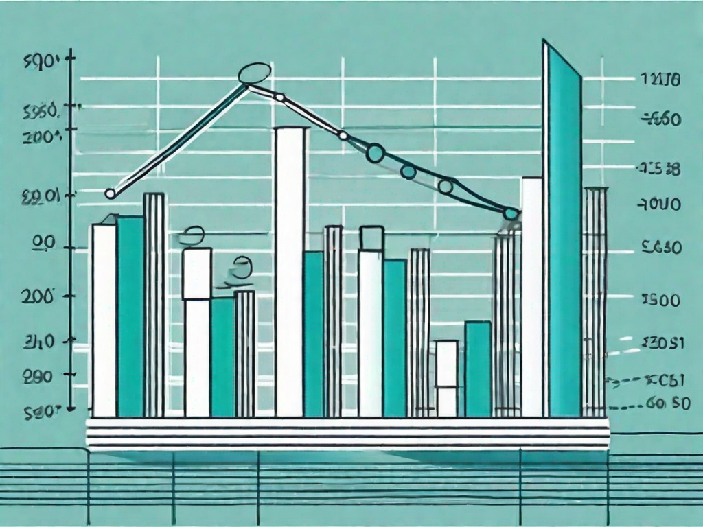 Various products placed on a graph with a regression line running through them