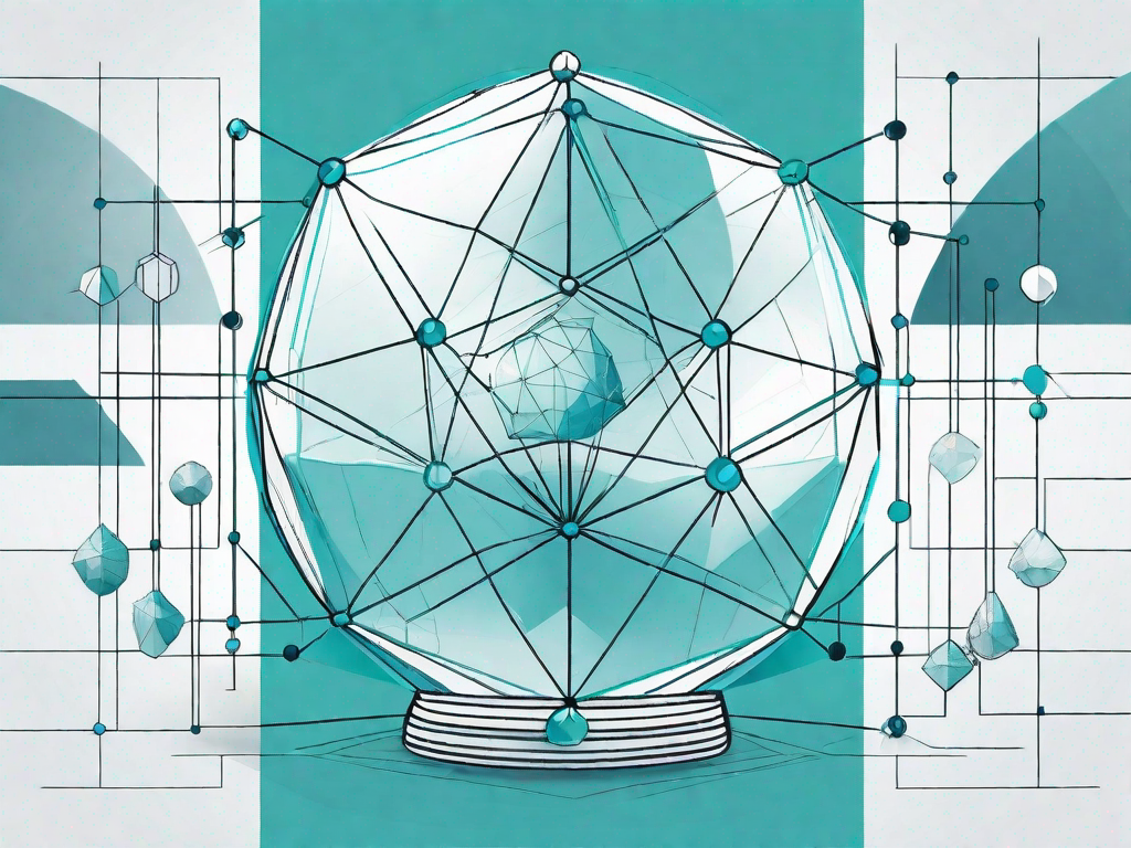 A complex network of interconnected nodes