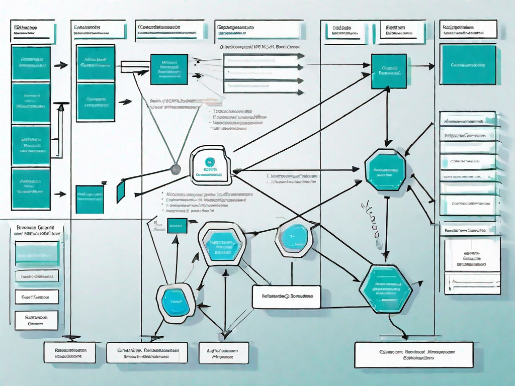 A detailed work breakdown structure diagram integrated within a crm interface