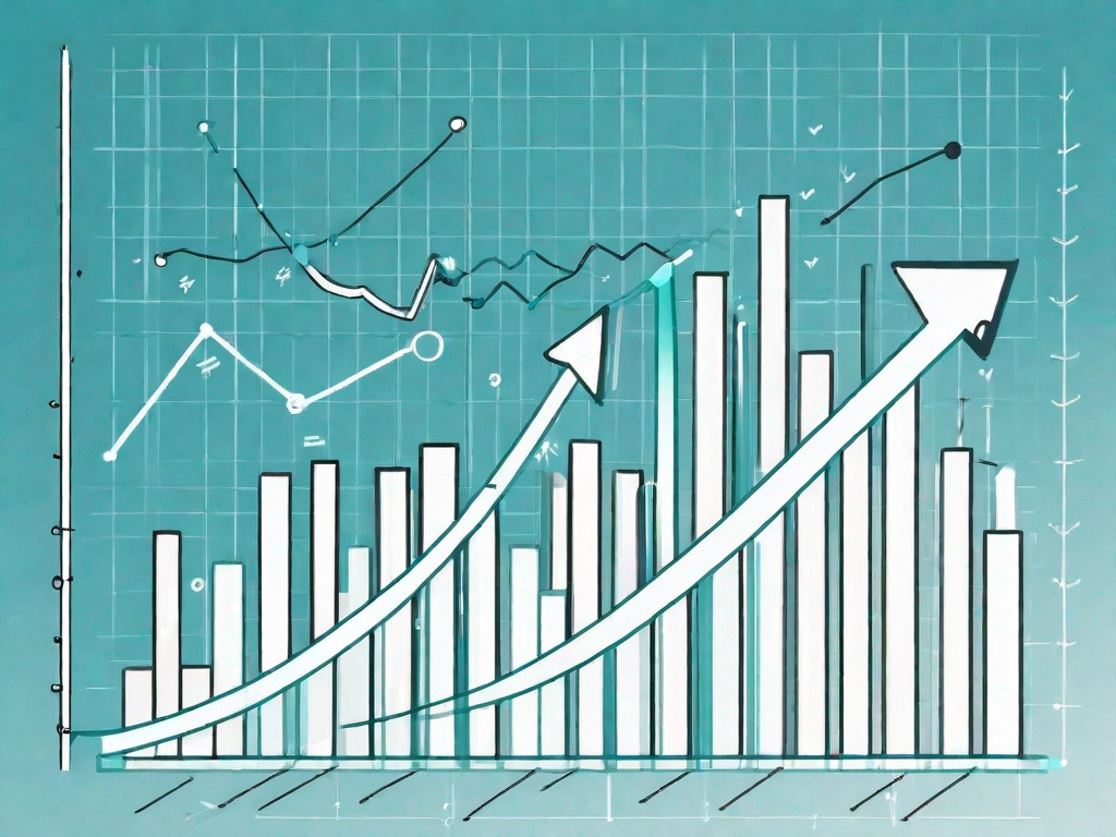 A graph with positive upward trend lines