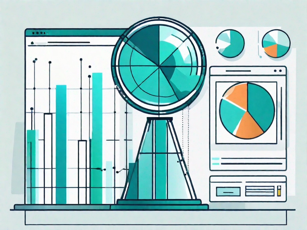 A computer screen displaying a bar graph and pie chart representing customer feedback data