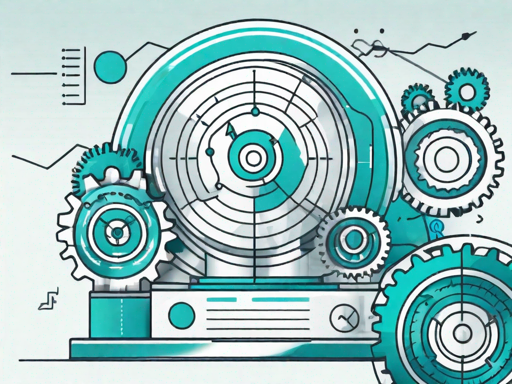 A survey form being refined and improved by gears (representing the fmea process)