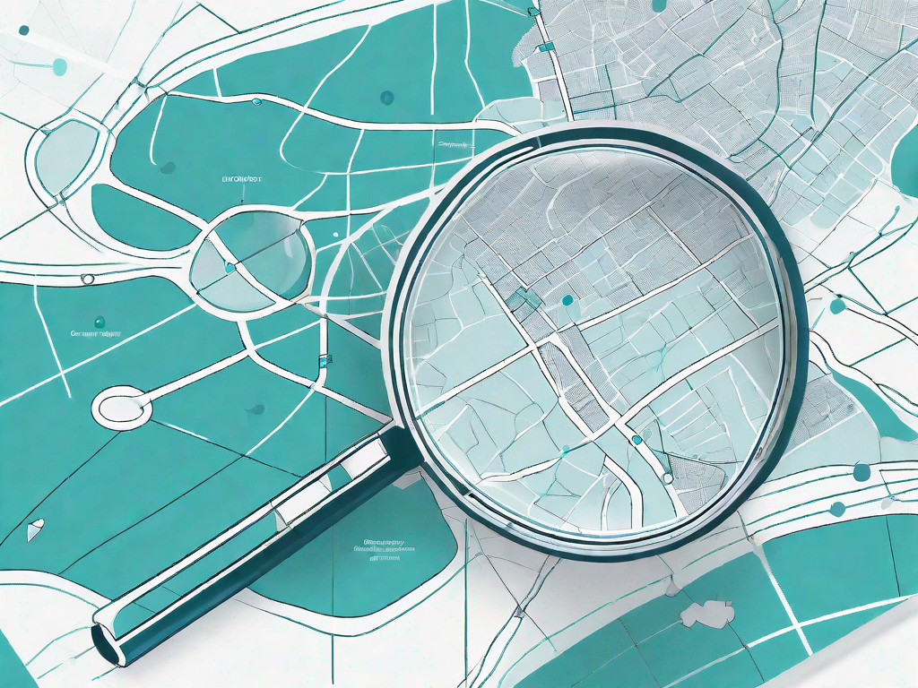 A detailed map with various points representing different stages of a customer's journey