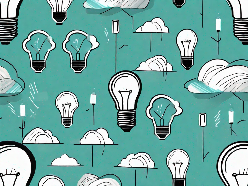 A bundle of various items like a light bulb (representing ideas)