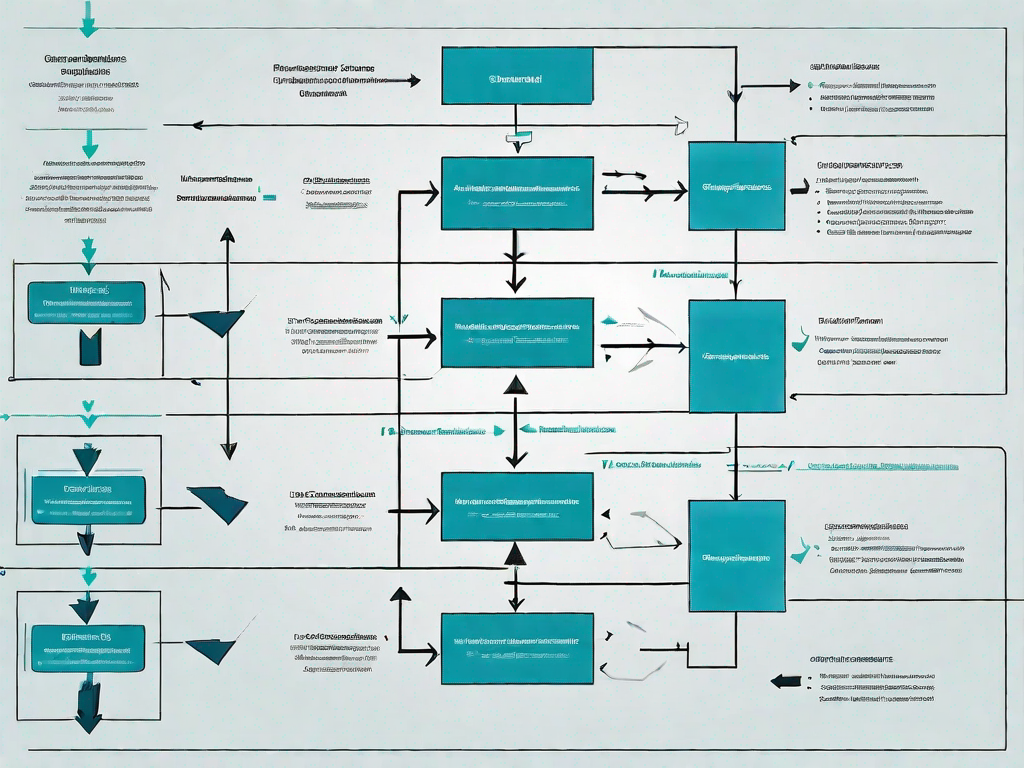 A work breakdown structure chart with various packages or bundles represented as different sections