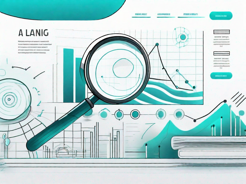 A landing page with a magnifying glass highlighting the gaps and areas for improvement