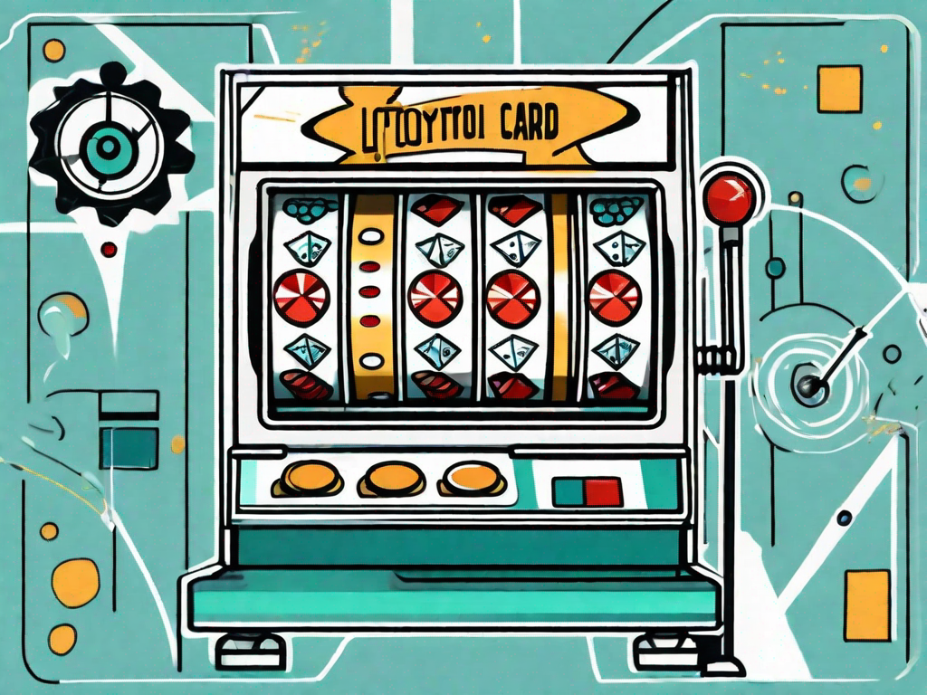 A loyalty card being inserted into a slot machine