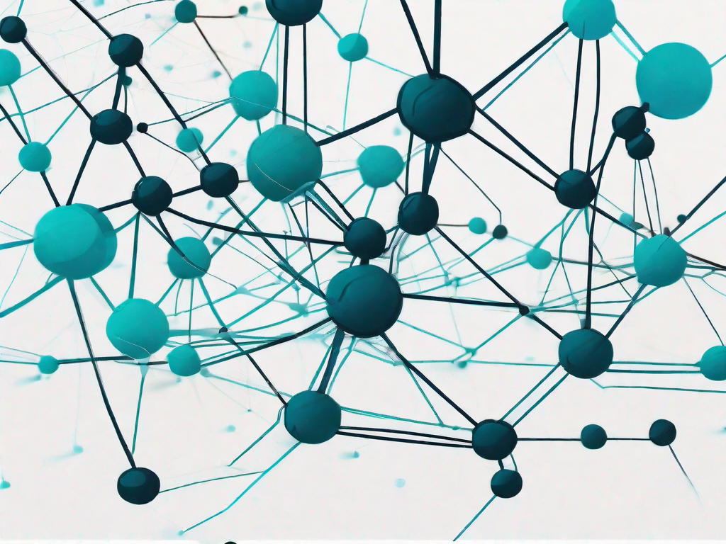 A networking event setup with various interconnected nodes or dots