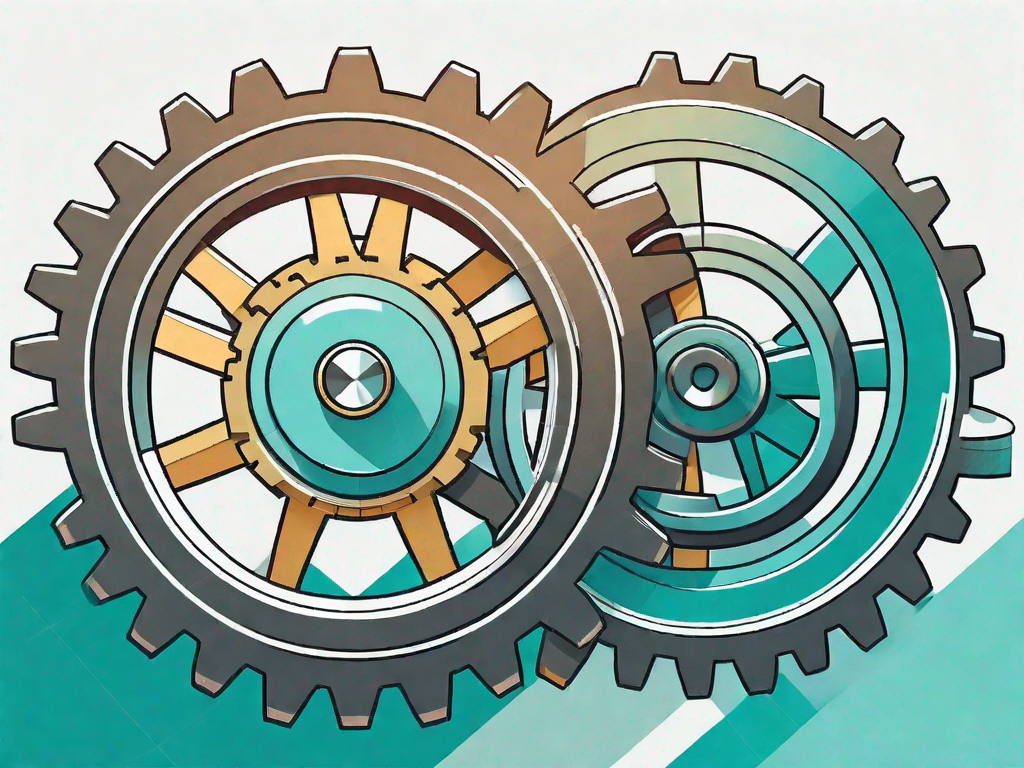 Two intertwined gears