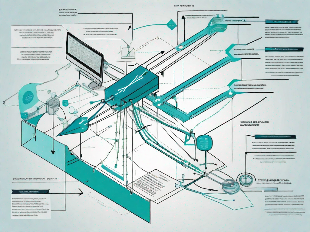 A press release document being dissected into various components