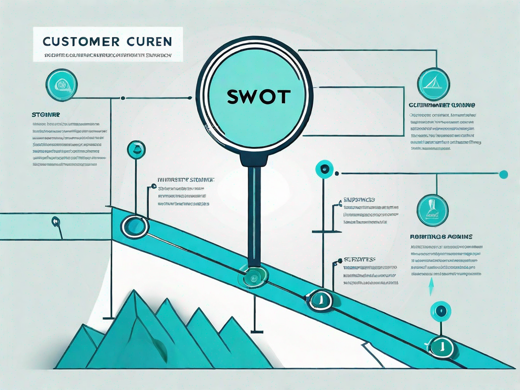 A roadmap with various stages representing the customer journey