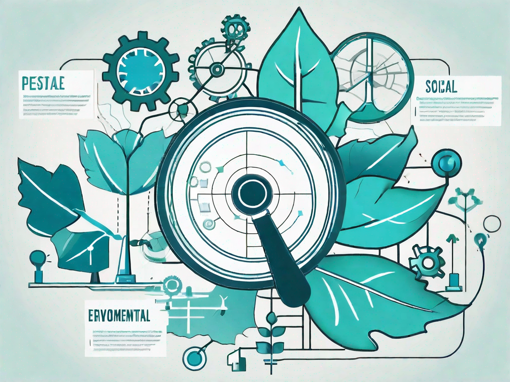 A road map with various environmental