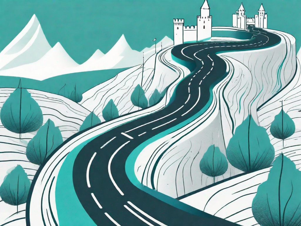 A winding road symbolizing the customer journey