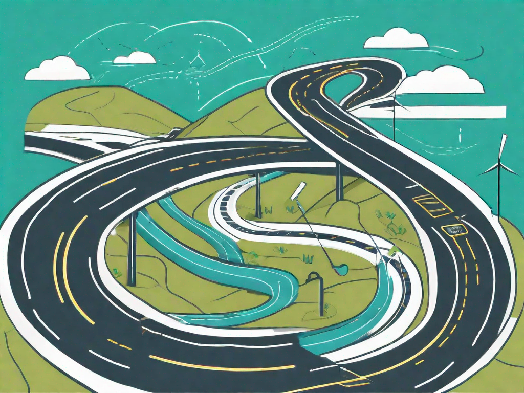 A winding road representing the customer journey