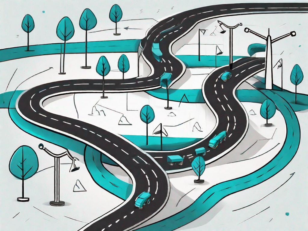 A winding road representing the customer journey