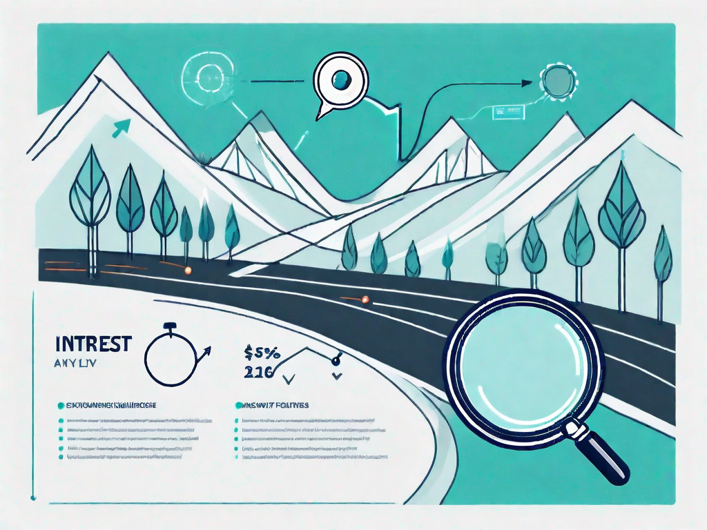 A winding path representing the customer journey