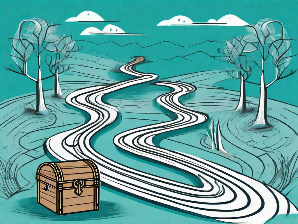 A winding path representing the customer journey