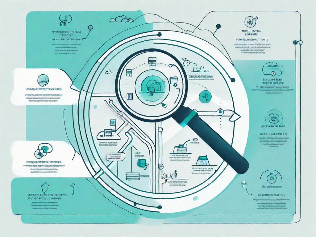 A roadmap with various icons representing different stages of a customer's journey