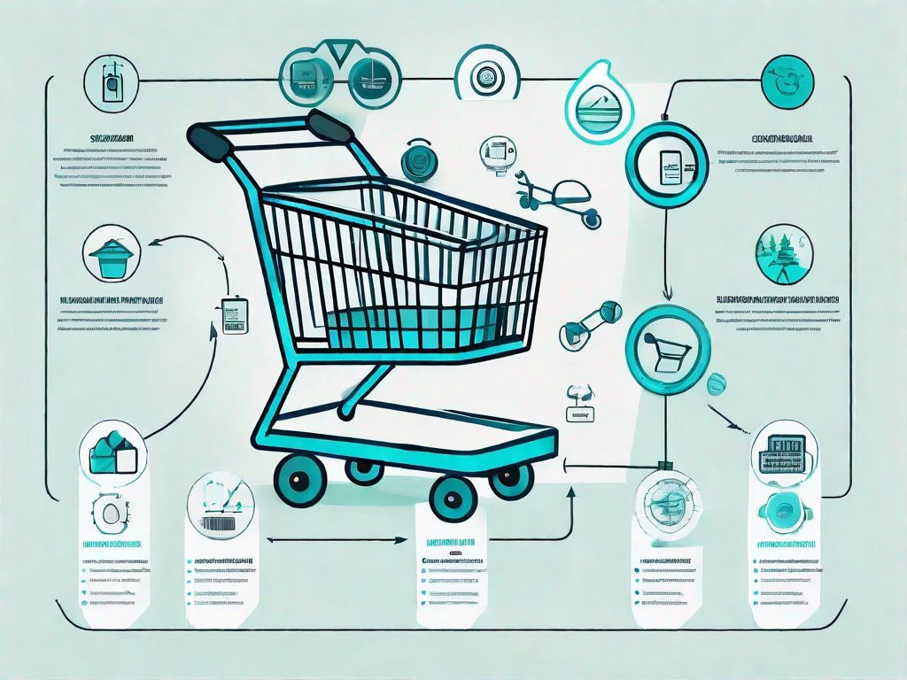 A roadmap with various icons representing different stages of the customer journey