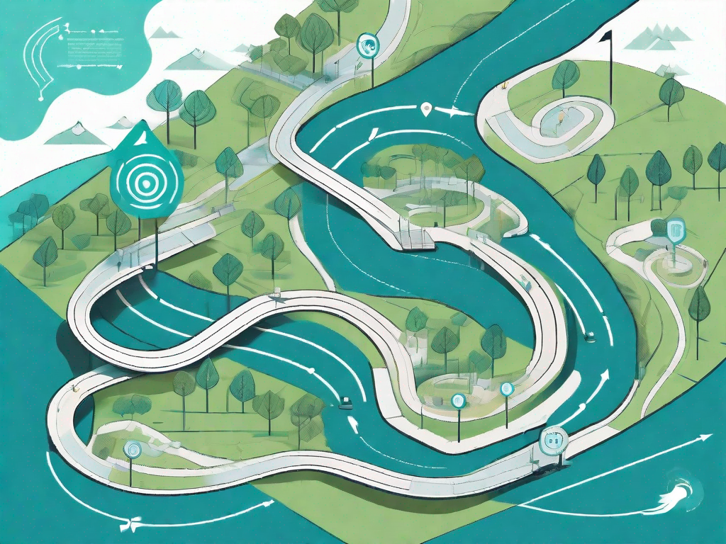 A winding pathway representing the customer journey