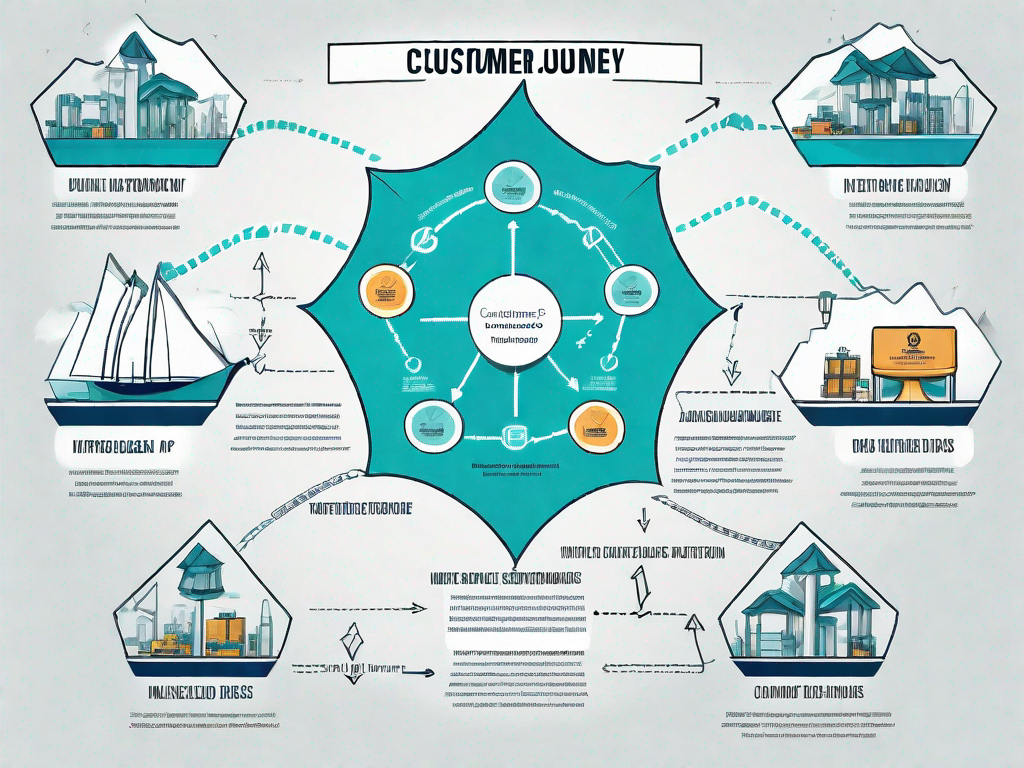 A customer journey map intertwined with a value chain