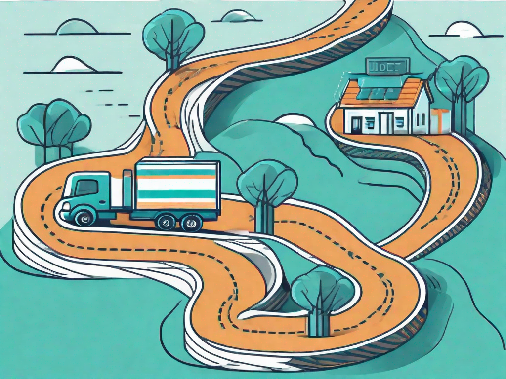 A winding road representing the customer journey