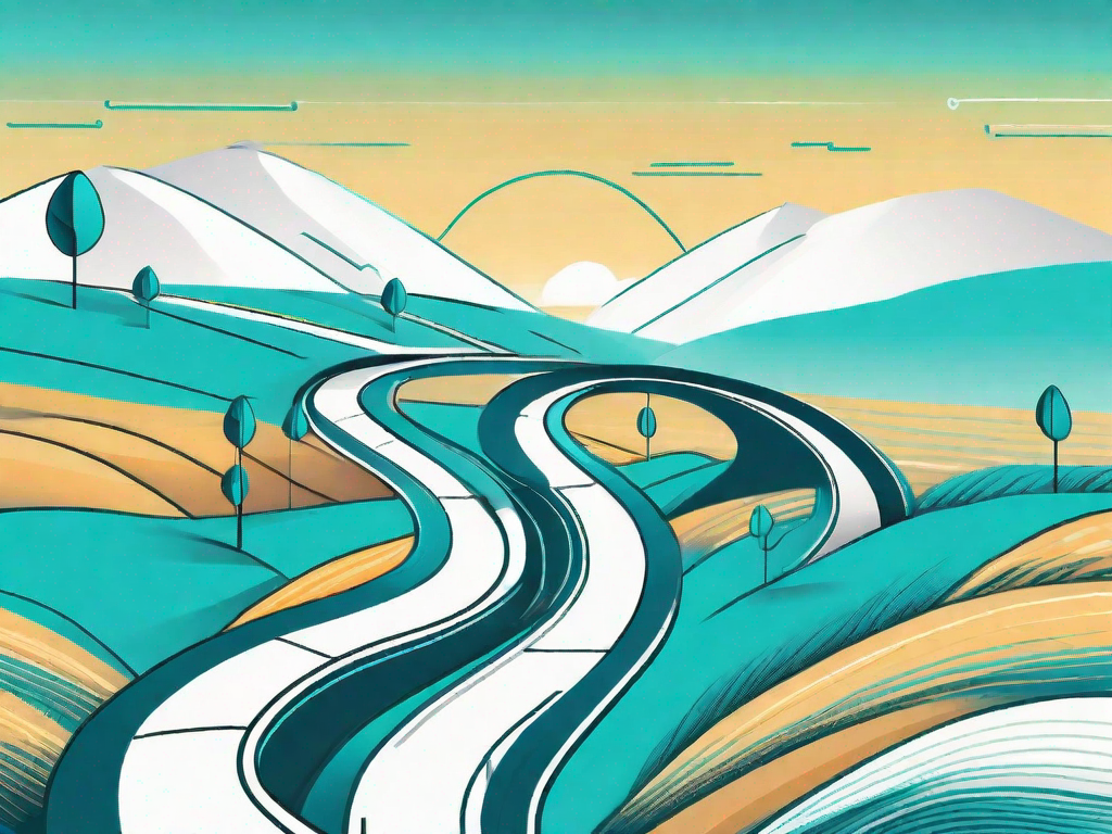 A winding road representing the customer journey