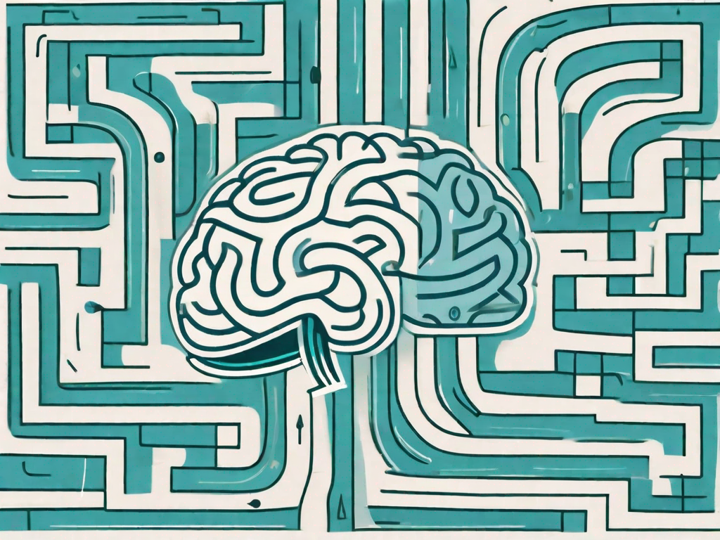 A brain-shaped maze with various paths representing the customer journey