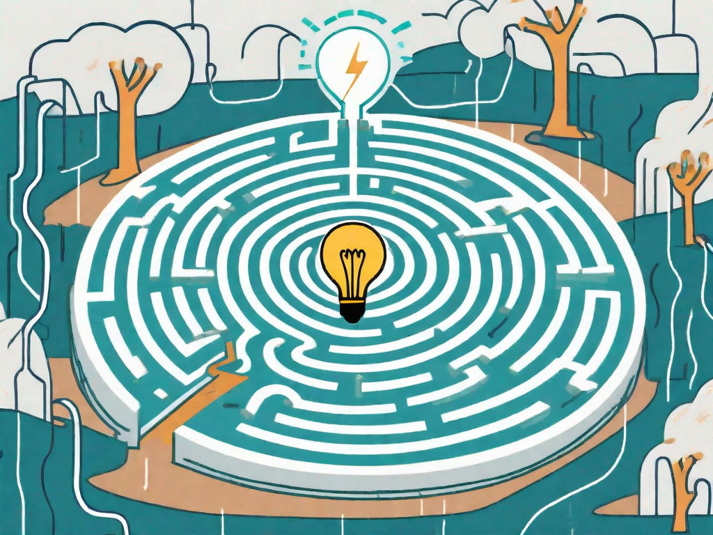 A labyrinth representing the customer journey