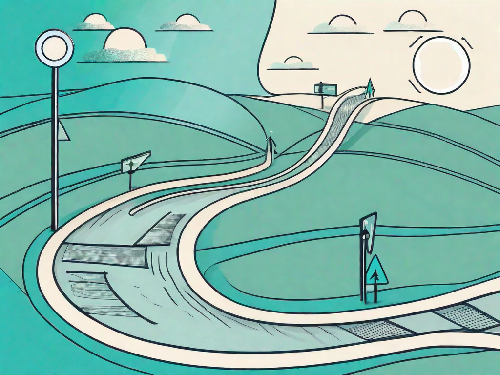 A winding path representing the customer journey