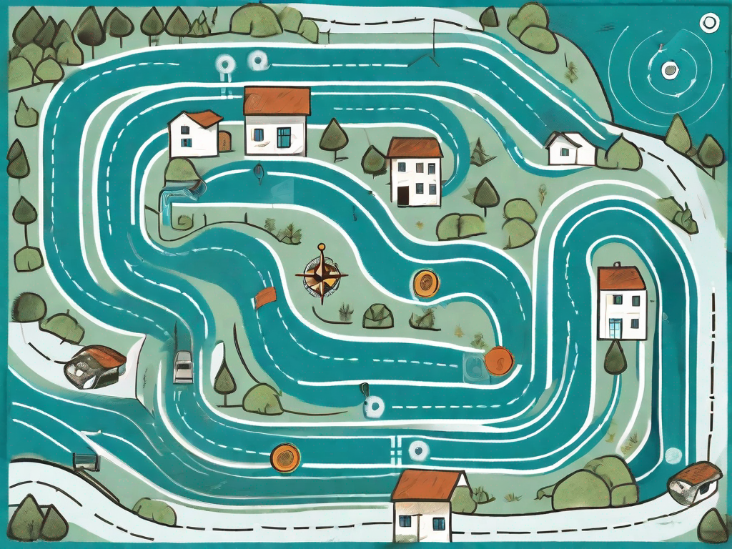 A winding road representing a customer journey