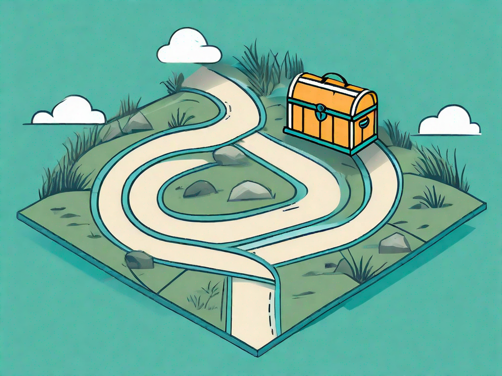 A winding path representing the customer journey