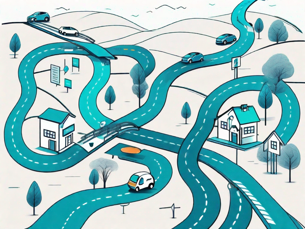 A winding road representing the customer journey