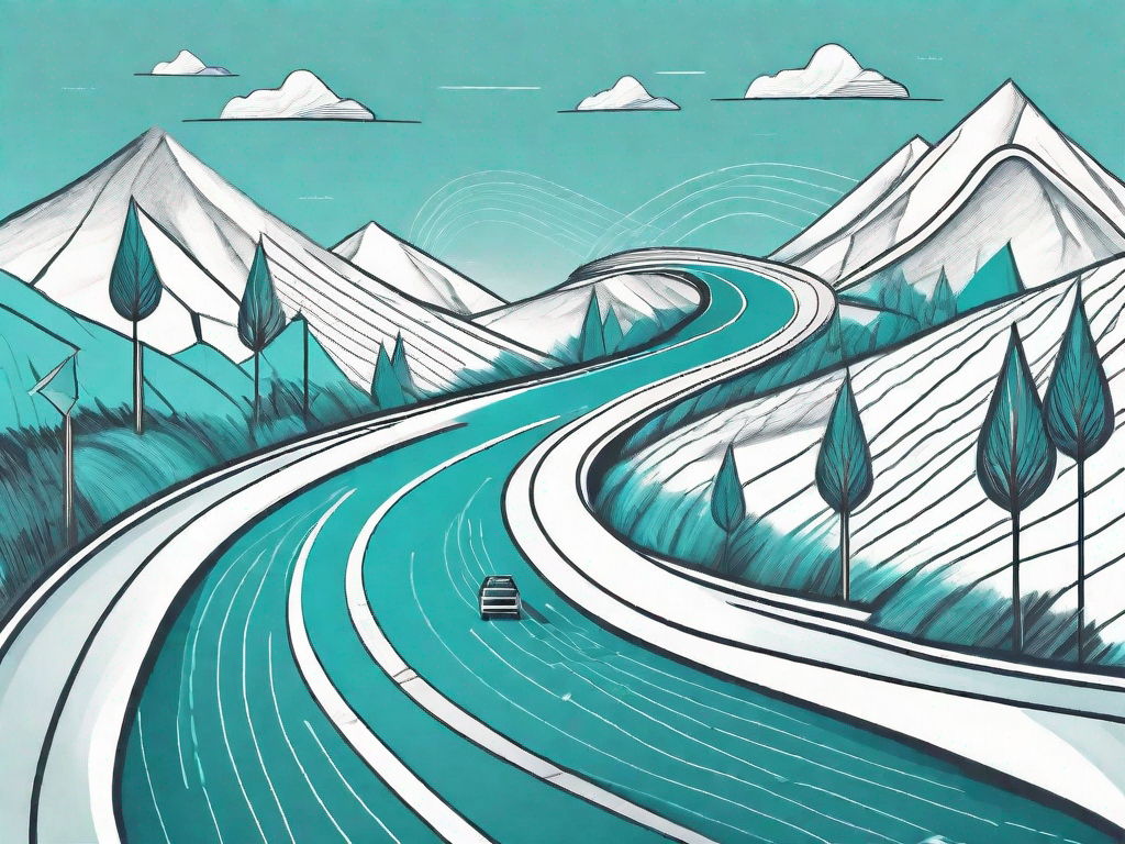 A winding road representing the customer journey