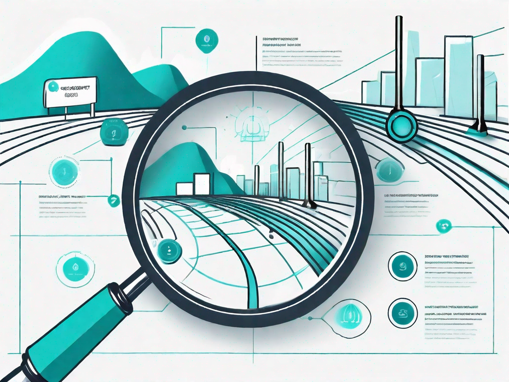 A roadmap with various milestones symbolizing the customer journey