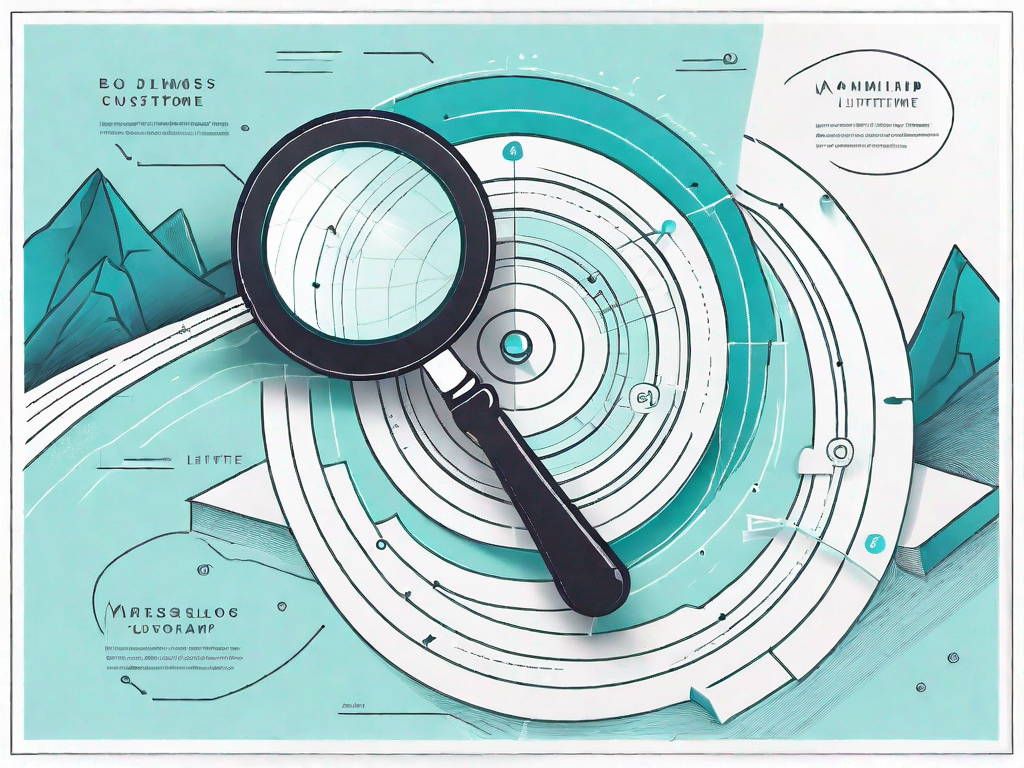 A roadmap with various milestones symbolizing the customer journey