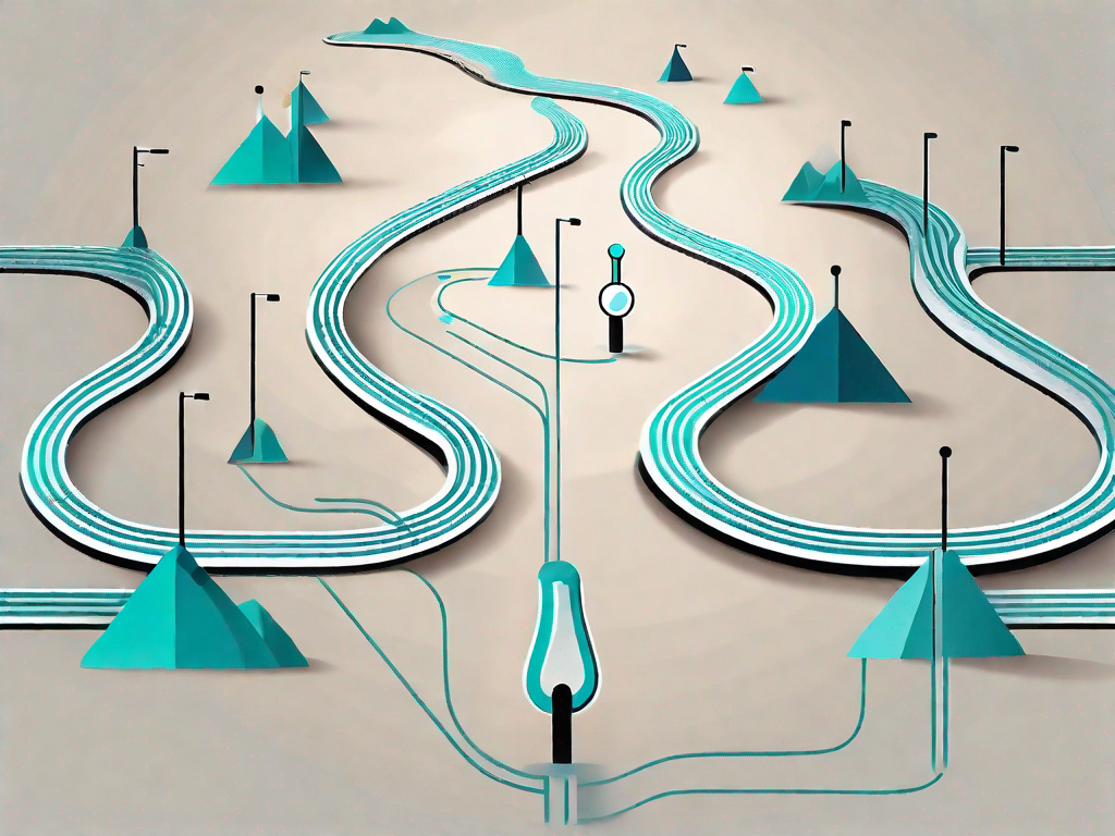 A winding road representing the customer journey