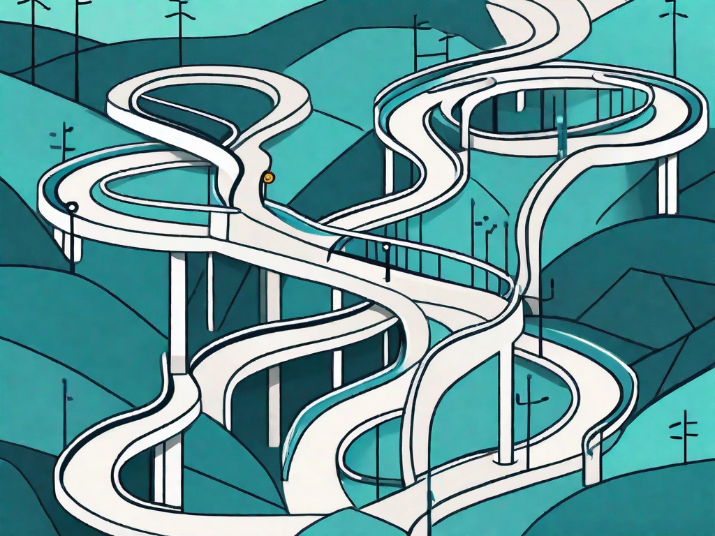 A winding path symbolizing the customer journey