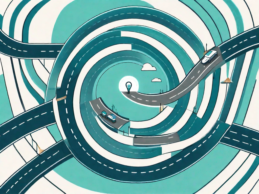 A winding road representing the customer journey