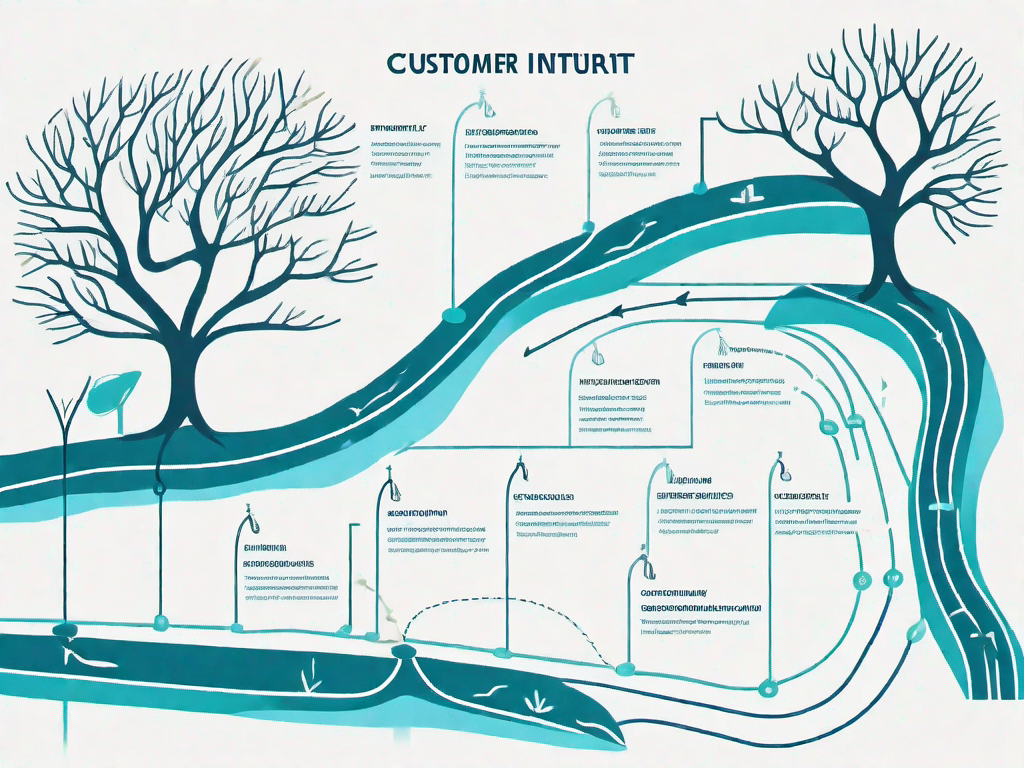 A fishbone diagram with various aspects of customer interaction branching out