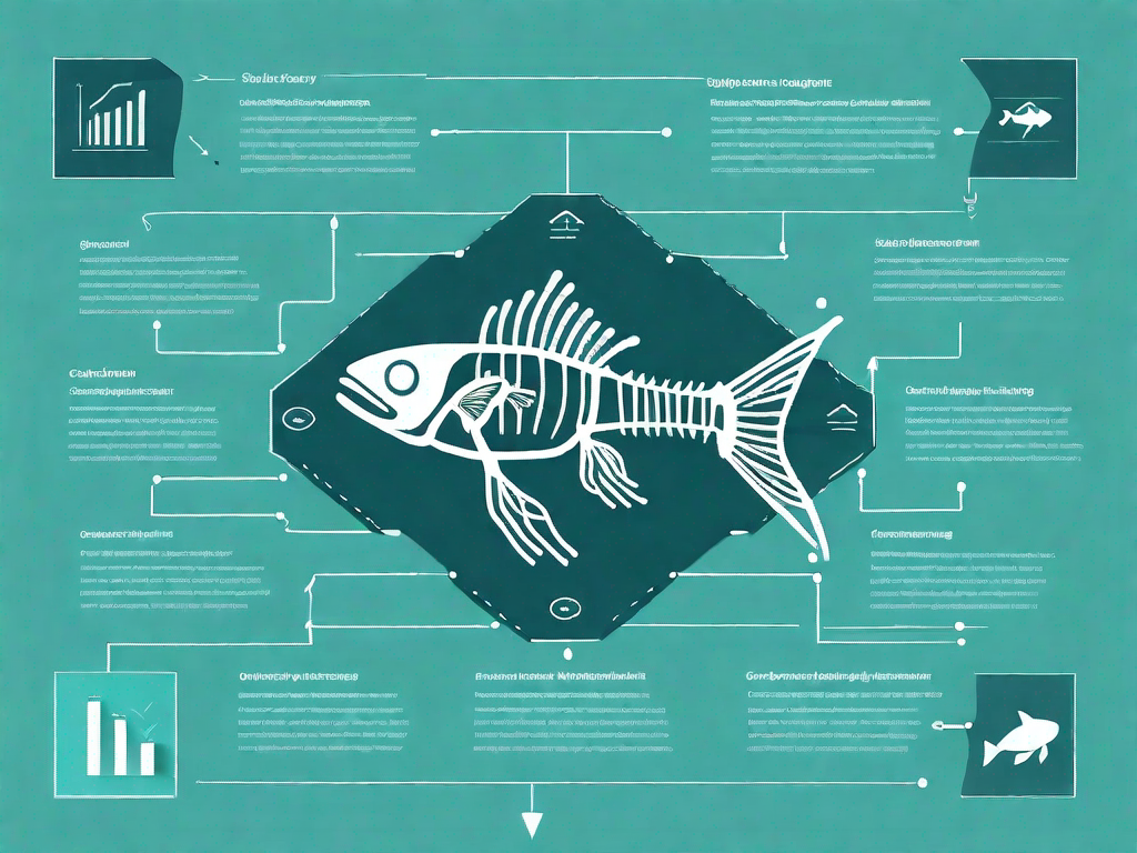 A fishbone diagram that symbolizes a customer journey