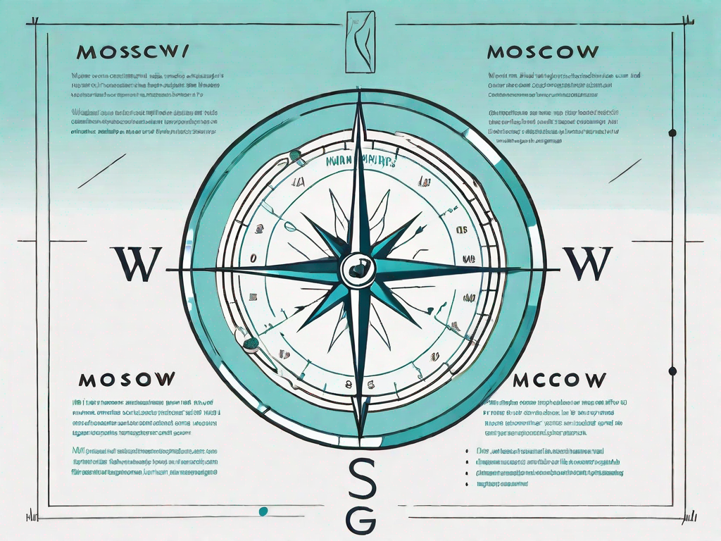 A navigational compass with four quadrants