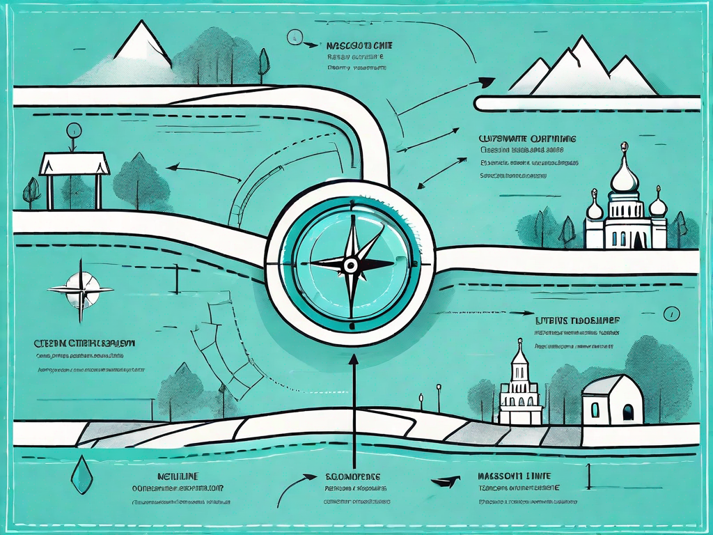 A roadmap with various stages marked