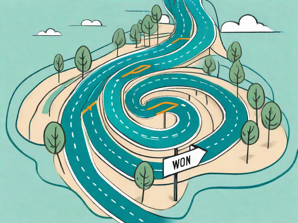 A winding road representing the customer journey