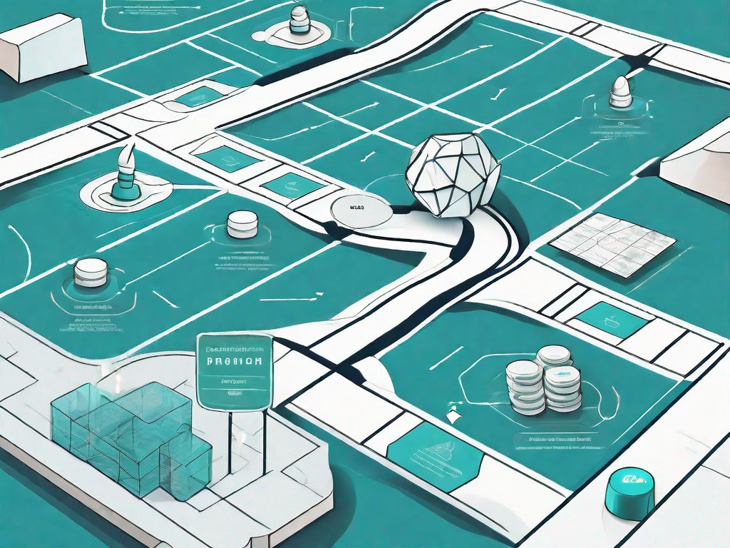 A complex board game with various pathways symbolizing the customer journey