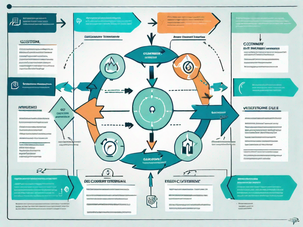 A customer journey map intersecting with a raci matrix