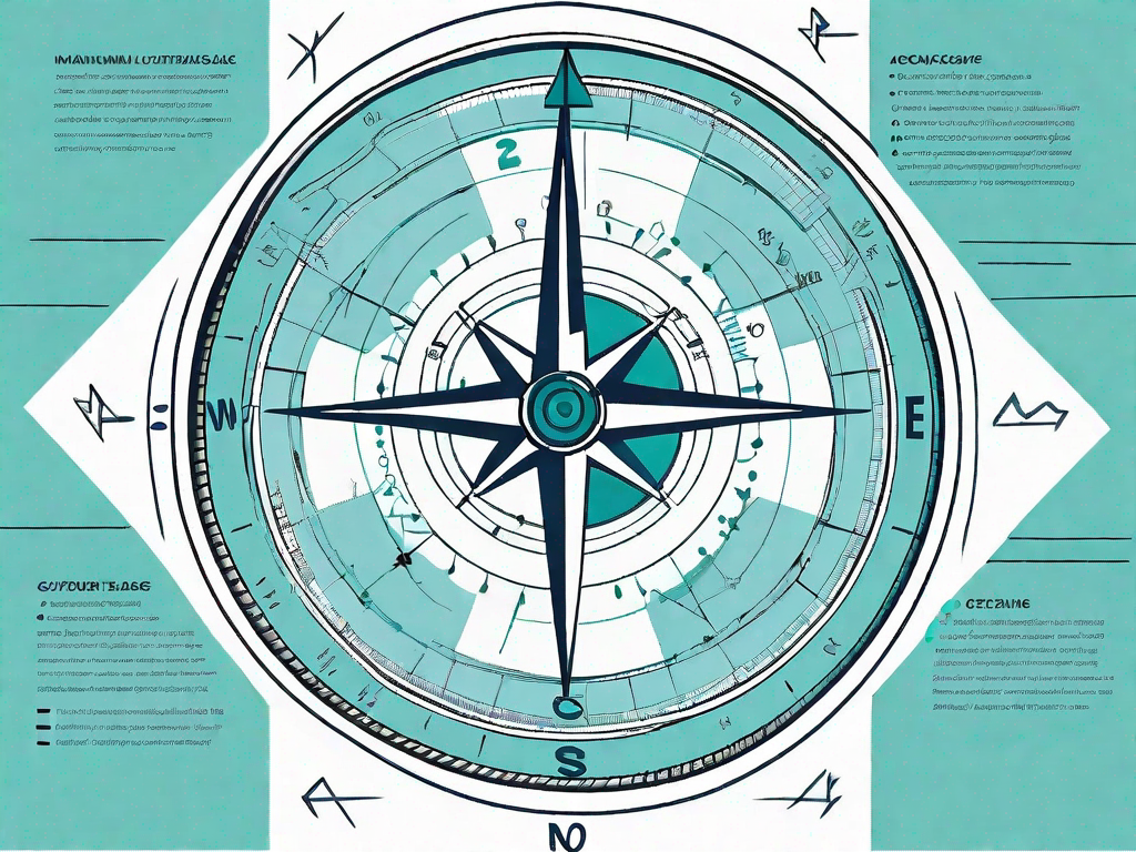 A navigational compass integrated with a raci matrix