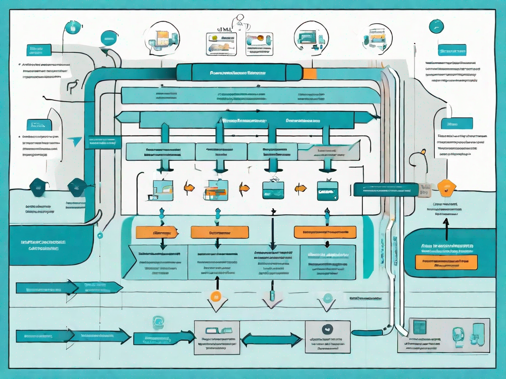 A customer journey map with various stages